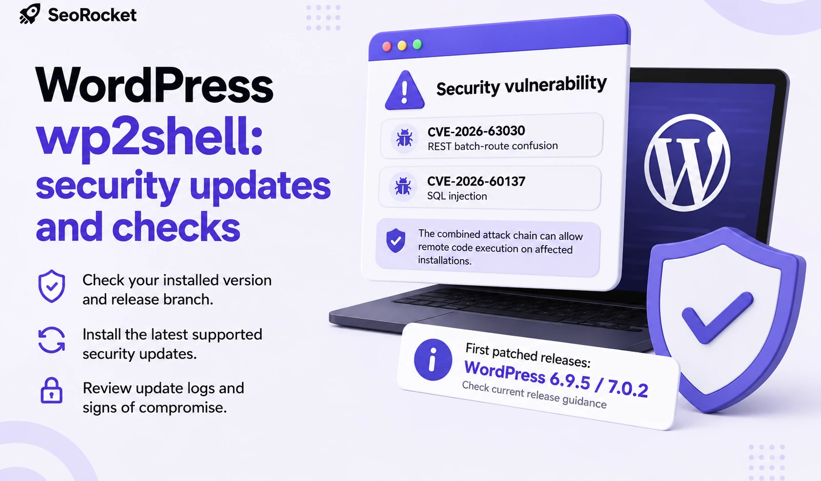 WordPress wp2shell vulnerability: public exploit code and remote code execution risk