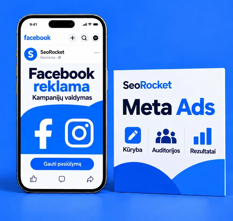 Facebook ir Instagram reklamos maketai telefone