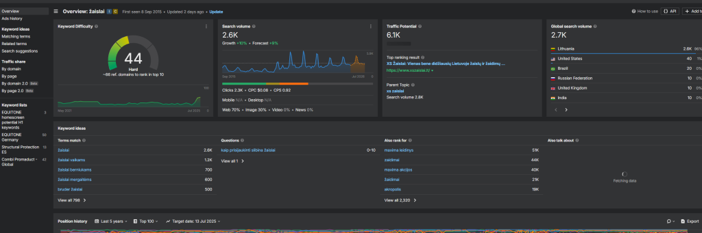 Žaislai raktažodis