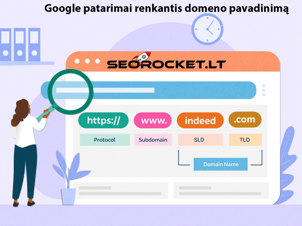 Google patarimai renkantis domeno pavadinimą