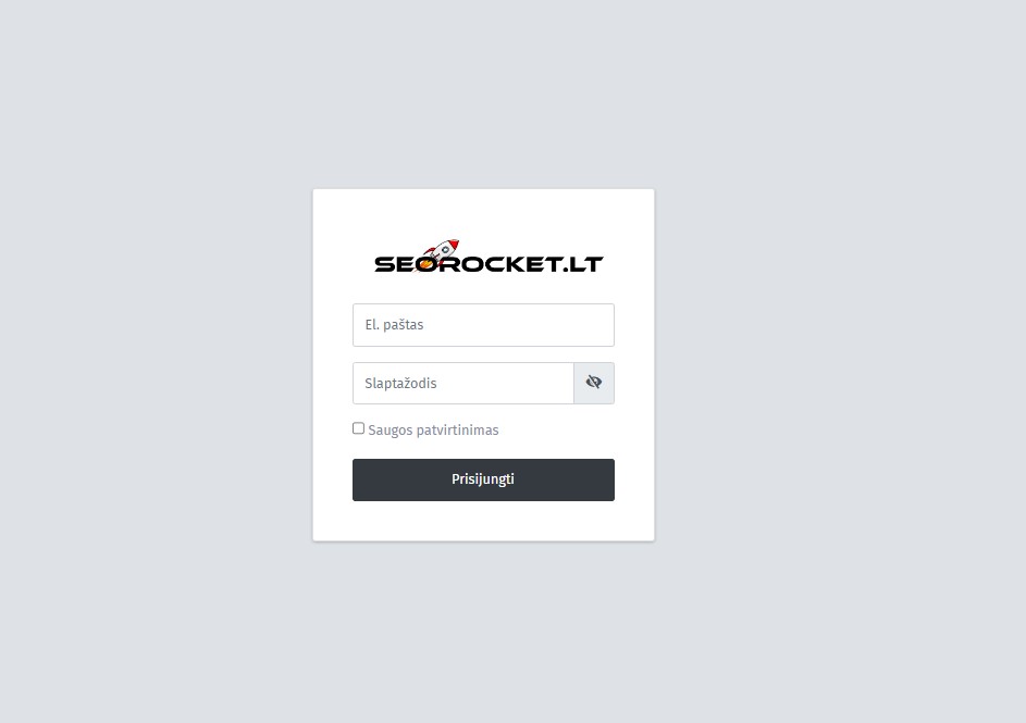 Seorocket klientų sistema