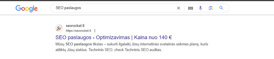 Organinė SEO pozicija