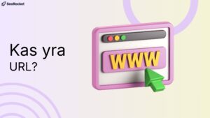 Interneto URL adresas pavaizduotas naršyklės lange