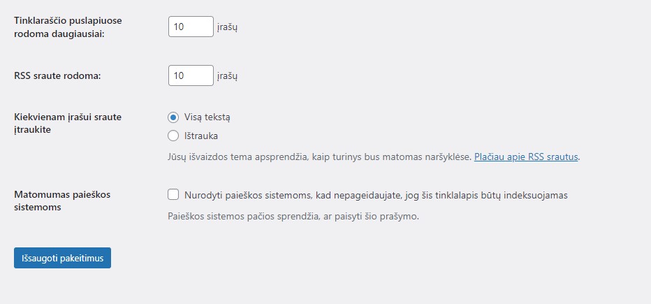 Wordpress indeksacija