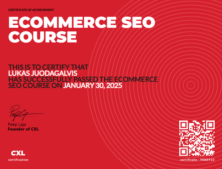Ecommerce SEO course