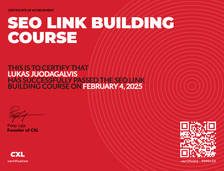 SEO Link Building course
