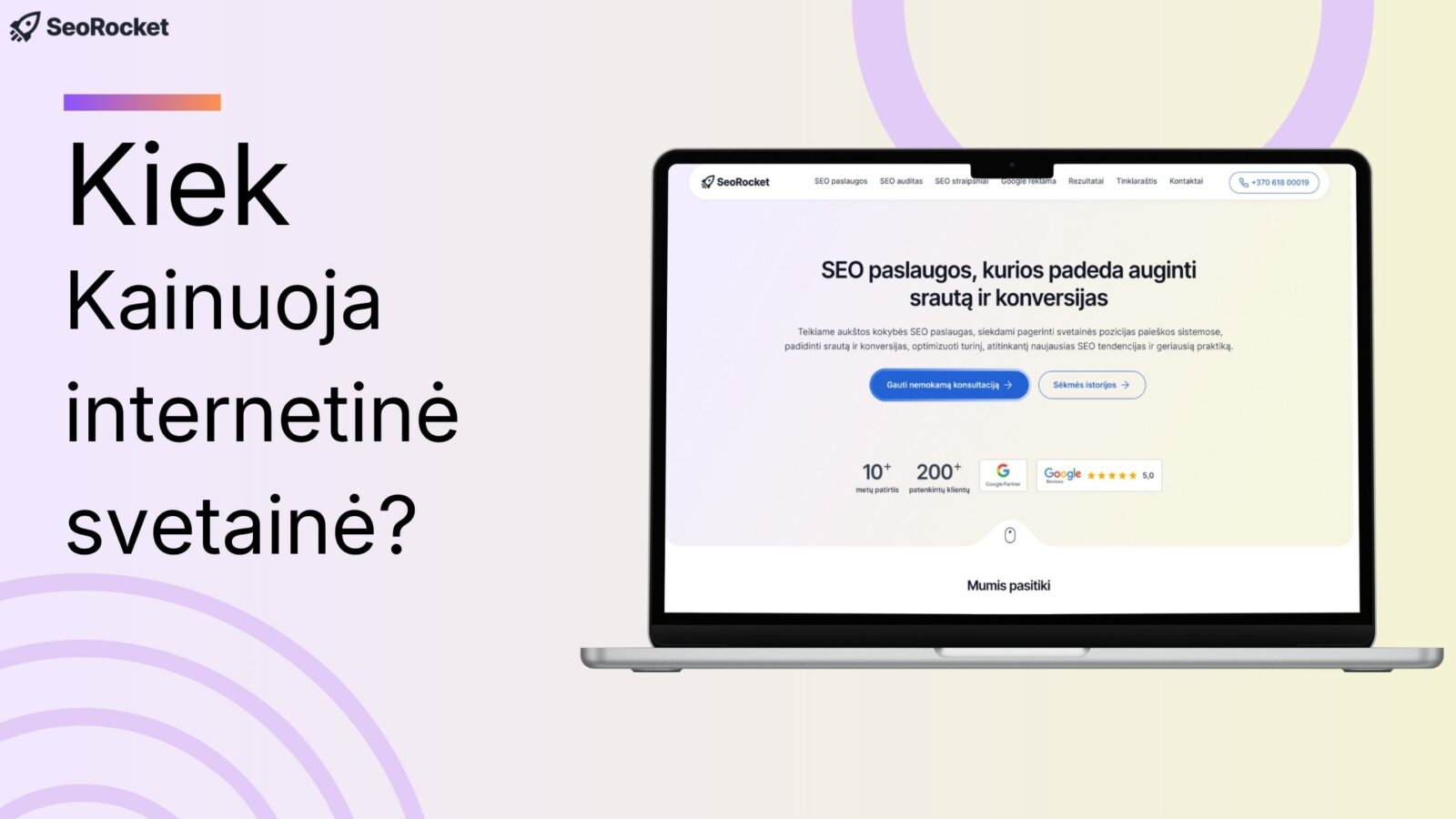 Internetinės svetainės kaina