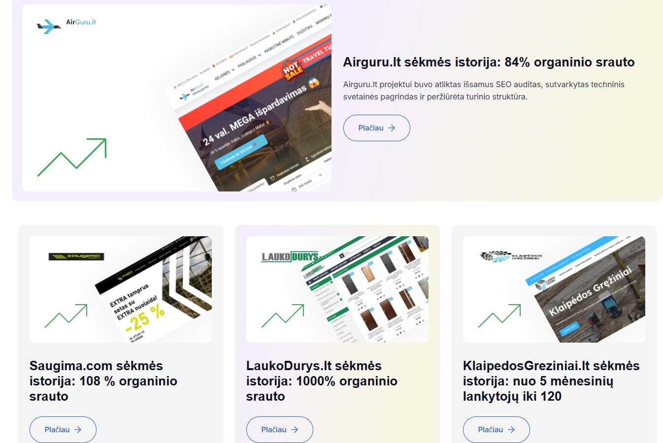 SeoRocket naujausi rezultatai