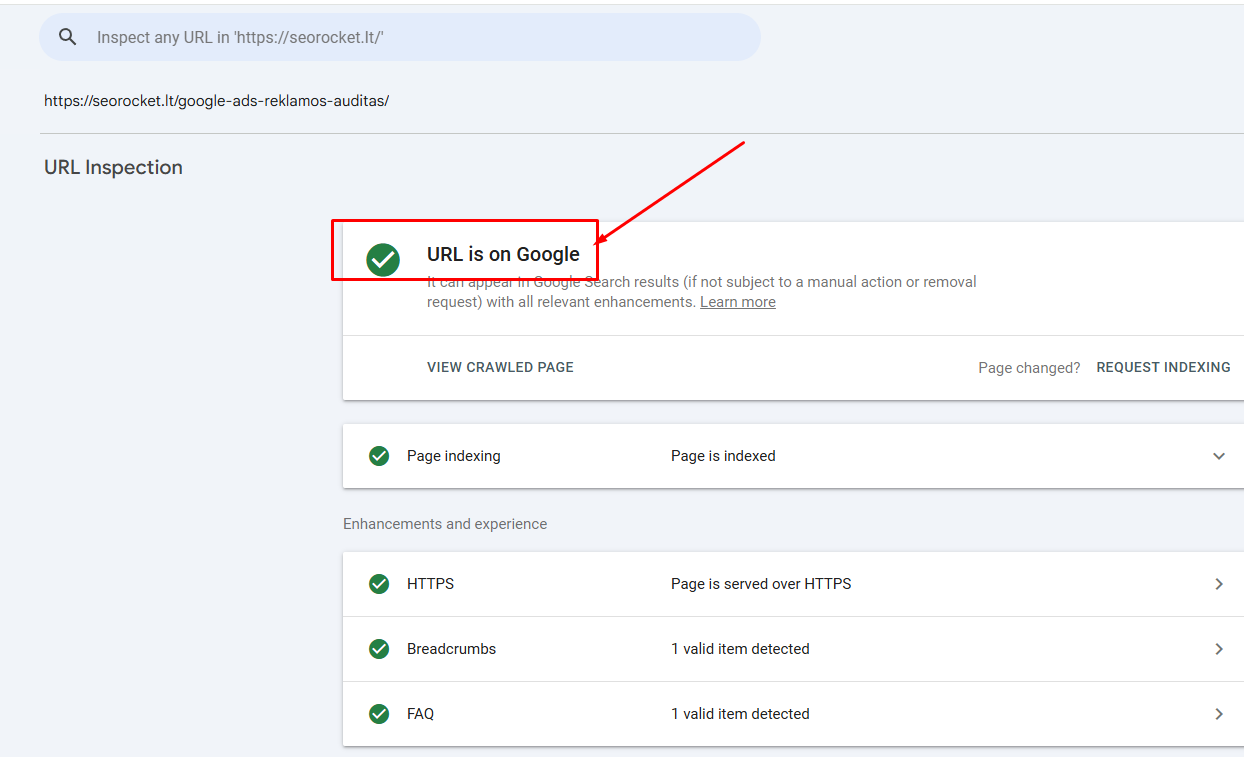 Indeksuoto puslapio pavyzdys